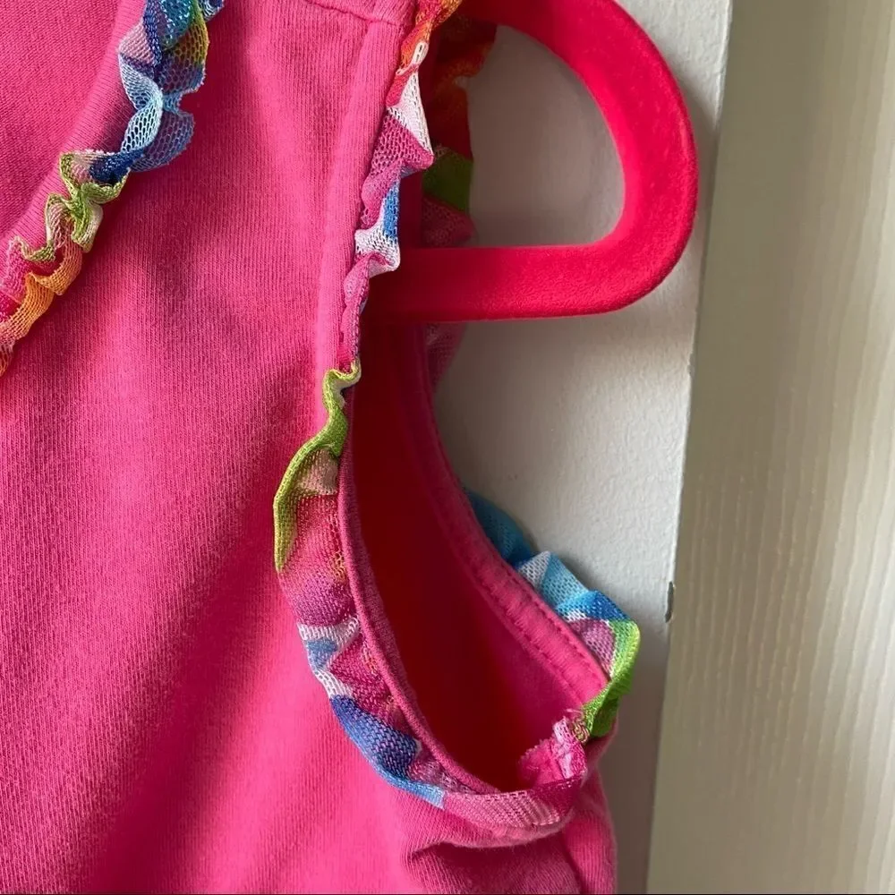 🍭6/$30 Kids Headquarters Floral Ruffle Tank - 6